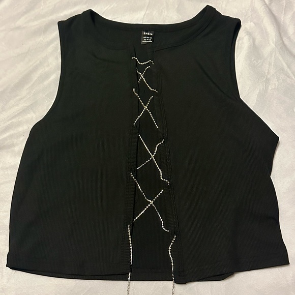 Beautiful NEW Black blouse SHEIN Size L 💕 - Picture 5 of 5